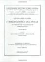 Commentationes analyticae ad theoriam integralium pertinentes 3rd part