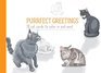 Purrfect Greetings 18 cat cards to color in and send