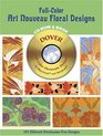 FullColor Art Nouveau Floral Designs CDROM and Book