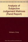 Analysis of Subjective Judgement Matrices