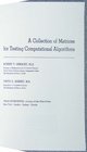 A collection of matrices for testing computational algorithms