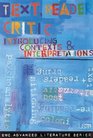 Text Reader Critic  Introducing Contexts and Interpretations