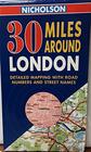 30 Miles Around London Detailed Mapping with Road Numbers and Street Names