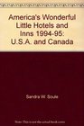 America's Wonderful Little Hotels and Inns 199495 USA and Canada