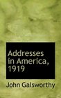 Addresses in America 1919