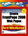 Create Frontpage 2000 Web Pages In a Weekend