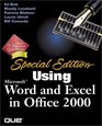 Using Microsoft Word and Excel 2000