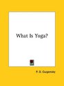 What Is Yoga