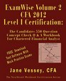 ExamWise  Volume 2 For 2012 CFA  Level I Certification The Second Candidates Question And Answer Workbook For Chartered Financial Analyst