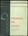 Gregg Typewriting for Colleges