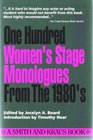 100 Women's Stage Monologues from the 1980's (Monologue Audition Series)