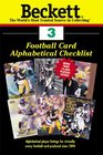 Beckett Football Card Alphabetical Checklist Number 3