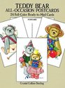 Teddy Bear AllOccasion Postcards  24 FullColor ReadytoMail Cards