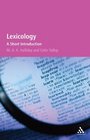 Lexicology A Short Introduction