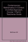 Contemporary Mathematics in context A unified approach