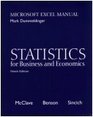 Statistics for Business and Economics Microsoft Excel Manual
