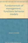 Fundamentals of Management Functions Behavior Models