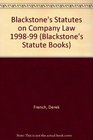 Blackstone's Statutes on Company Law 199899