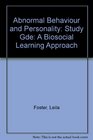 Abnormal Behaviour and Personality A Biosocial Learning Approach