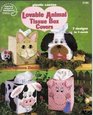 Plastic Cavas Lovable Animal Tissue Box Covers