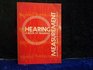 Hearing measurement A book of readings