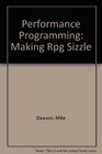 Performance Programming Making Rpg Sizzle