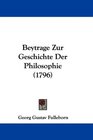 Beytrage Zur Geschichte Der Philosophie