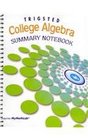 Summary Notebook with MyMathLab Access Code for MyMathLab College Algebra by Trigsted