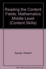 Reading the Content Fields Mathematics Middle Level