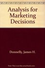 Analysis for Marketing Decisions