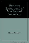 Business Background of Members of Parliament