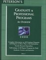 Petersons Graduate  Professional Programs 2000 An Overview