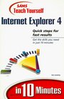 Sams Teach Yourself Internet Explorer 40 in 10 Minutes