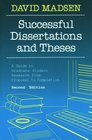 Successful Dissertations and Theses  A Guide to Graduate Student Research from Proposal to Completion
