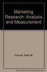 Marketing Research Analysis and Measurement