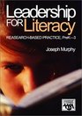 Leadership for Literacy ResearchBased Practice PreK3