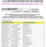 english-german dictionary mechatronics/robotics/of drives- Technisches Woerterbuch / Fachbegriffe Mechatroniker/ Elektroniker /Maschinenbau/Robotertechnik; ... deutsch (English and German Edition)