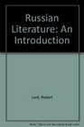 Russian Literature An Introduction