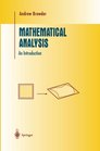 Mathematical Analysis An Introduction