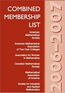 Combined Membership List 20062007