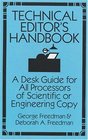 Technical Editor's Handbook A Desk Guide for All Processors of Scientific or Engineering Copy