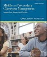 Middle and Secondary Classroom Management Lessons from Research and Practice