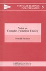 Notes on Complex Function Theory