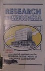 Research in Georgia With a Special Emphasis upon the Georgia Department of Archives and History
