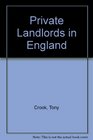 Private Landlords in England