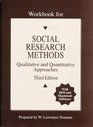 Workbook with IBM and Mac software Social Research Methods Qualitative  Quantitative Approaches