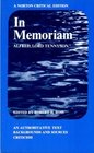 In Memoriam An Authoritative Text Backgrounds and Sources Criticism An Authoritative Text Backgrounds and Sources Criticism