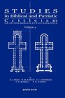 Studies in Biblical and Patristic Criticism or Studia Biblica et Ecclesiastica  Vol 4 of 5
