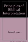Principles of Biblical Interpretation