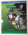 Discovering Advanced Algebra  Teaching and Worksheet Masters